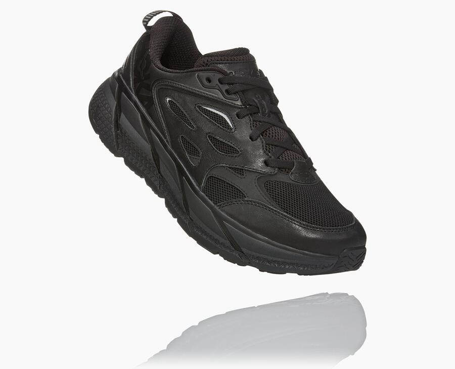 Hoka Clifton L - Women's Running Shoes - Black - UK 084DOIVMJ